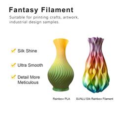 Sunlu 1.75mm, 1kg/spool, Silk PLA rainbow filament