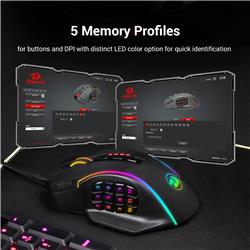 Redragon M901 Perdiction Wired Gaming Mouse with high speed gaming sensor-12400DPI  [M901-K-2](Open Box)