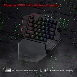 Redragon K585RGB-KS DITI Wireless Single-Handed Keypad with mechanical Blue Switch and RGB lighting [K585RGB-KS](Open Box)