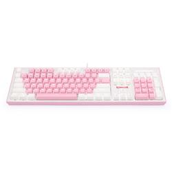 Redragon K623-P1B Hades X Wired Mechanical Keyboard in pink and white, Blue Switch [K623-P1B]