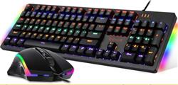 Redragon Gaming Combo - 104 Key Rainbow Mechanical Keyboard - Brown Switch + 4200DPI RGB Gaming Mouse [S117-KN](Open Box)