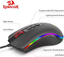 Redragon M711-FPS-1 Gaming Mouse with 7 Programmable Buttons,Chroma RGB Backlight, 24,000 DPI