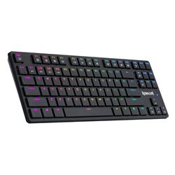 Redragon K539RGB 2.4G Wireless/ Bluetooth/ Wired TKL gaming keyboard black, Low-profile mechanical switches，Brown Switch，RGB ba