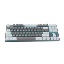 Aula F3287 Wired Mechanical Gaming Keyboard with Blue Switches,White&Grey Mixed Color Keycaps,Programmable Macro Keys