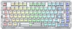 Redragon K649CT 75% Tri-Mode Crystal Clear Gasket Gaming Keyboard