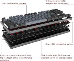 Durgod K320 TAURUS Dark Grey 87 Key Compact Mechanical Keyboard Kailh Brown Switch(Open Box)