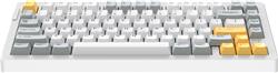 DAREU A81 Wired Gasket Structure 75% Mechanical Keyboard White Backlight Customized Sky V3 Switch White-yellow