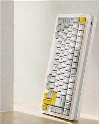 DAREU A81 Wired Gasket Structure 75% Mechanical Keyboard White Backlight Customized Sky V3 Switch White-yellow