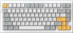 DAREU A81 Wired Gasket Structure 75% Mechanical Keyboard White Backlight Customized Sky V3 Switch White-yellow