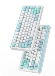 DAREU A81 Pro Tri-mode 2.4G Wireless/Bluetooth Gasket Structure Hot Swappable RGB Mechanical Keyboard Violet Gold Pro Custom...