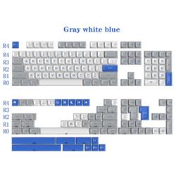 ICAN GREY WHITE BLUE SA Height Double Shot ABS Keycaps Full Set 172 Keys(Open Box)