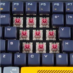 Durgod K710-Hikeys 84 Interrupteur rouge silencieux sans fil à 3 modes Lumière douce