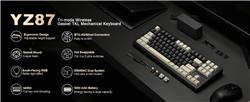 Clavier mécanique vintage Yunzii YZ87 75% Tri-Mode Gasket