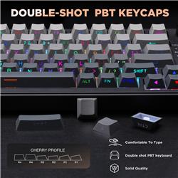 Yunzii B75 Wired RGB 75% Black Gaming Keyboard Pre Lubed Linear Switch(Open Box)
