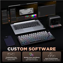 Yunzii B75 Wired RGB Black Gaming Keyboard Pre-lubed Tactile Switch