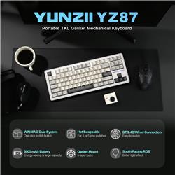 Yunzii YZ87 Tri-Mode 75% Gasket TKL Vintage Mechanical Keyboard