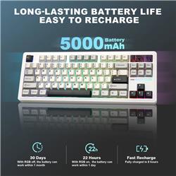 Yunzii YZ87 Tri-Mode 75% Gasket TKL Vintage Mechanical Keyboard