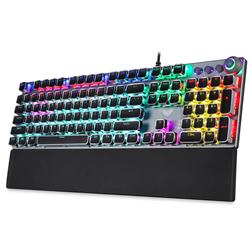 AULA F2088 Typewriter Style Mechanical Gaming Keyboard Blue Switches