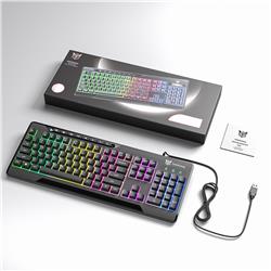 ONIKUMA G32 Matte Black Wired Gaming Keyboard RGB Backlit(Open Box)