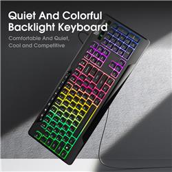 ONIKUMA G32 Matte Black Wired Gaming Keyboard RGB Backlit(Open Box)