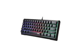 iCAN 62 Key Wired Rainbow Backlit Gaming Keyboard,6 Anti-ghosting Keys(Open Box)