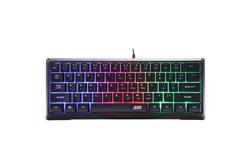 iCAN 62 Key Wired Rainbow Backlit Gaming Keyboard,6 Anti-ghosting Keys(Open Box)