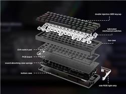 iCAN MK1111 68 Key Wired RGB Gaming Keyboard with Side Light Effect(Open Box)