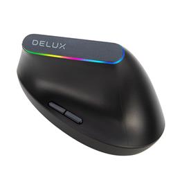 Souris optique ergonomique sans fil Delux M618DB, lumière RVB