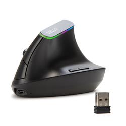 Souris optique ergonomique sans fil Delux M618DB, lumière RVB