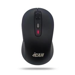 Souris de bureau sans fil iCAN noire 2,4 GHz/Bluetooth, 1 600 DPI, 6 boutons