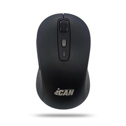 Souris de bureau sans fil iCAN noire 2,4 GHz/Bluetooth, 1 600 DPI, 6 boutons
