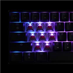 Clavier de jeu mécanique filaire RGB iCAN 60 % noir, commutateur rouge linéaire