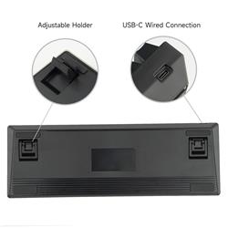 Clavier de jeu mécanique filaire RGB iCAN 60 % noir, commutateur rouge linéaire