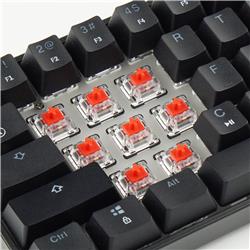Clavier de jeu mécanique filaire RGB iCAN 60 % noir, commutateur rouge linéaire