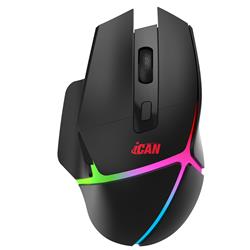 iCAN G11 Tri-Mode Black Wireless RGB Gaming Mouse, 6 Buttons