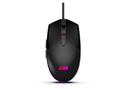 iCAN GM1011 Wired Black RGB Gaming Mouse, 6 Buttons, 1600 DPI(Open Box)