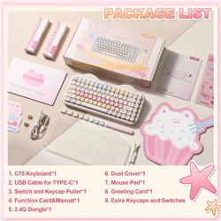 YUNZII C75 75% Wireless Mechanical Keyboard, Hot Swap Creamy Keyboard