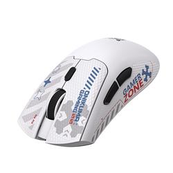Souris de jeu sans fil tri-modale ONIKUMA DM01 blanche avec autocollan(Open Box)
