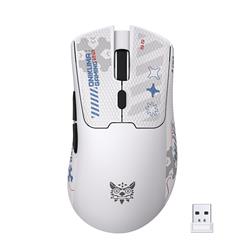 Souris de jeu sans fil tri-modale ONIKUMA DM01 blanche avec autocollan(Open Box)