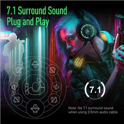 EKSA  E5000 Pro PC Gaming Headset - 7.1 Surround Sound