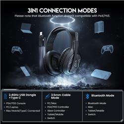Casque de jeu sans fil EKSA E5BT 2,4 Ghz