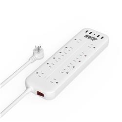 iCAN 12 Outlets Surge Protector with 4-USB A and 1-USB-C, 6ft Cord