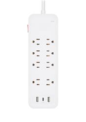 iCAN 8 Outlets Surge Protector with 2 USB-A and 1 USB-C, 3ft Cord