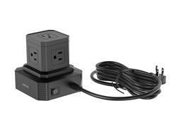 iCAN 5 Outlets 8 USB Ports PD 100W GaN Surge Protector with 6.6ft