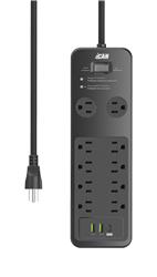 iCAN 10 prises, 2 USB-A et 1 USB-C, cordon de 6 pieds