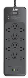 iCAN 12 prises, 2 USB-A et 1 USB-C, cordon de 6 pieds
