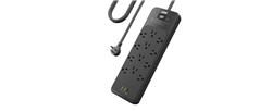 iCAN 12 Outlets Surge Protector with 2 USB-A and 1 USB-C, 6ft Cord