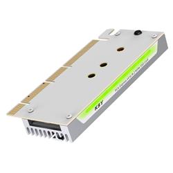 Maiwo KT058 RGB Design PCIe x16 to NVMe SSD Expansion Converter with Aluminum Alloy Radiator and Blue Breathing Lamp