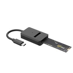 Maiwo K1696P2 USB3.2 Gen2 Type C to M.2 NVMe /M.2 SATA SSD Adapter with Cable, Black(Open Box)