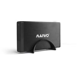 Maiwo K3505CU3S USB3.2 GEN1 External Enclosure for 3.5"/2.5" SATA HDD/SSD, Black.